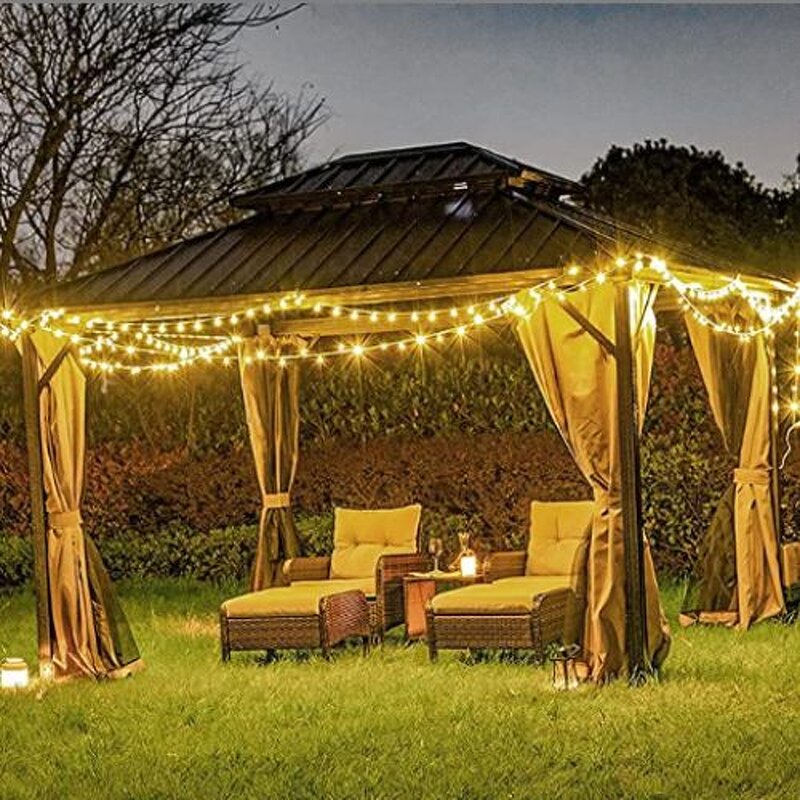 Steel Gazebo Manufacturer - Galvanized Steel Roof and Aluminum Frame Canopy Permanent for Sunshade