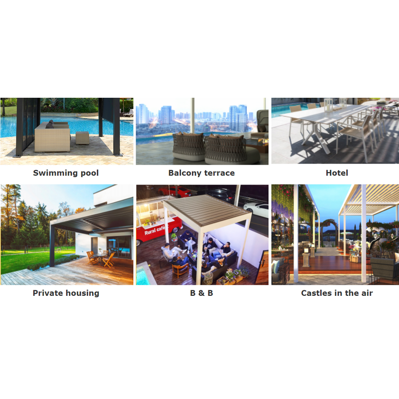 Louver Pergola Manufacturer - Aluminum Electric Wall Mounted Waterproof 3x6 Louvered Aluminium Bioclimatic