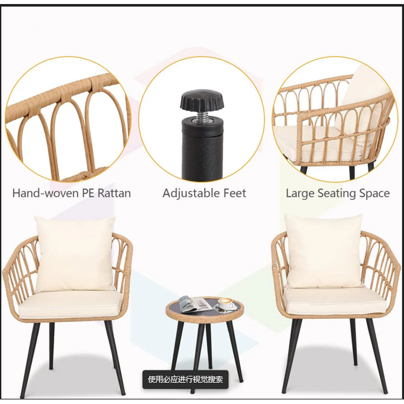 Bistro Set Manufacturer - High Quality Wicker Garden Sofa Set Hot Selling PE Rattan Chair