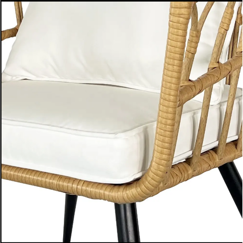 Garden Furniture Manufacturer - Hot Selling All Weather Rattan Bistro Cafe Patio Wicker Chair for Outdoor Garden Parks