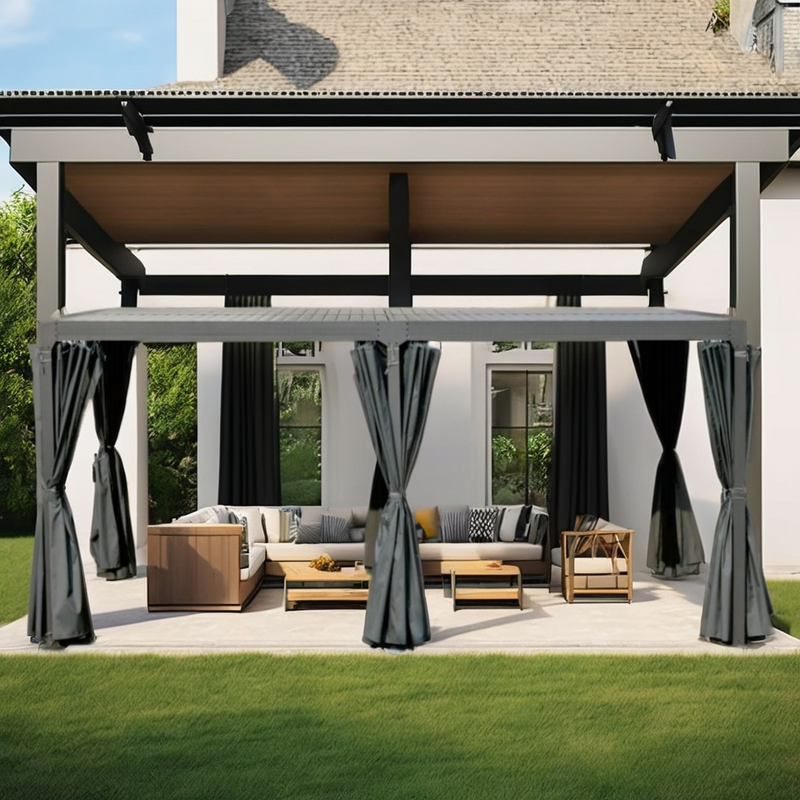 Outdoor Pergola Manufacturer - with Roof Shading Factory Mounted Modern Quality 4x4