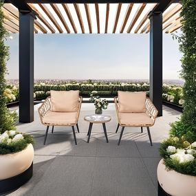 Outdoor Furniture Sets Manufacturer - Wholesale Modern PE Wicker All-Weather Steel Frame Powder Coat for Living Room Hospital