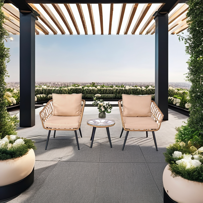 Outdoor Furniture Sets Manufacturer - Wholesale Modern PE Wicker All-Weather Steel Frame Powder Coat for Living Room Hospital