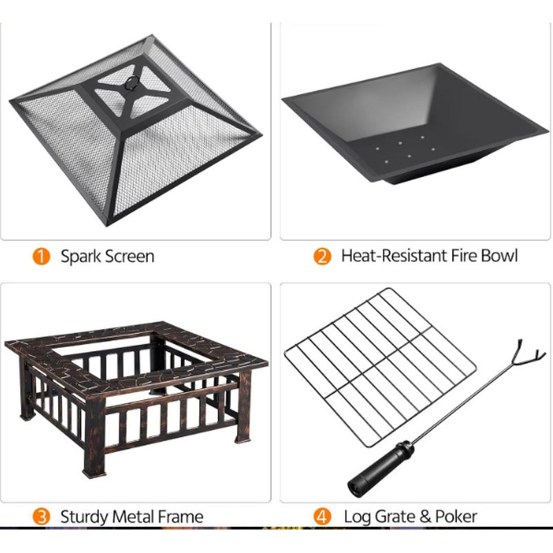 Barbecue Grill Manufacturer - Outdoor Patio Full Set Steel Charcoal with Cooker Trolley Powder Coated Fireplace Flame Safety