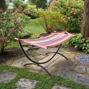 Hammock Bed Manufacturer - Wholesale Modern Style Indoor/Outdoor Cotton Stand Portable for Living Room Kids' Room Garden
