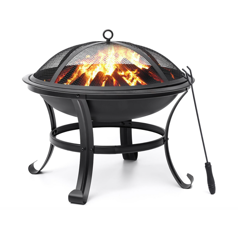 Steel Fire Pit Manufacturer - Customized Elegant with Trolley & Flame Safety for Outdoor Entertainment Cooking Heating