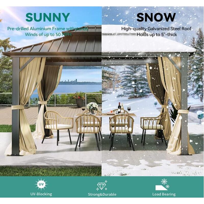 Patio Gazebo Manufacturer - Metal with 6x3 and Luxury Glass Outdoor Aluminum Small