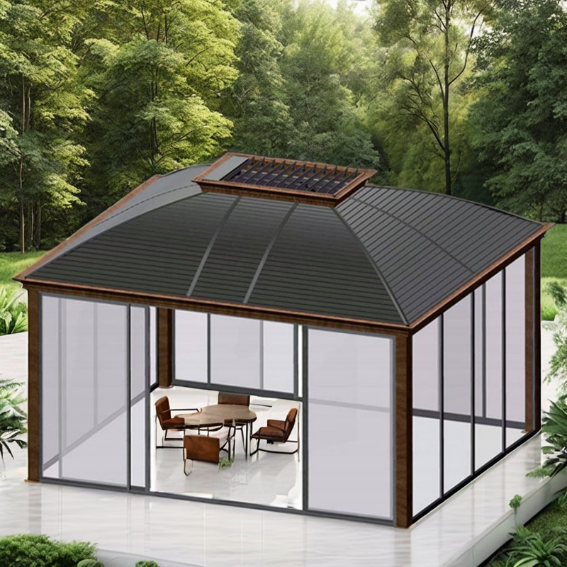 PVC Louvered Roof Pergola Manufacturer - Customised Waterproof Garden Outdoor Gazebo & Pavilion for Home Backyard