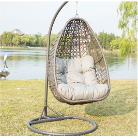 Egg Chair Manufacturer - Factory Customization Outdoor Folding Modern Design Non-Waterproof Cushion Metal Stand Bedroom
