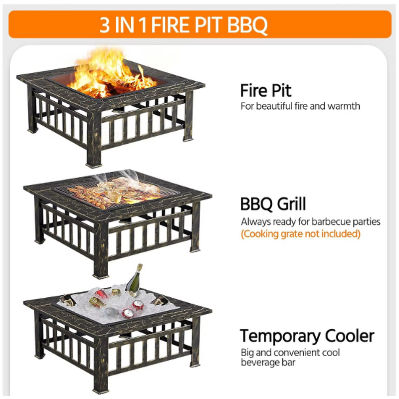 Barbecue Grill Manufacturer - Outdoor Patio Full Set Steel Charcoal with Cooker Trolley Powder Coated Fireplace Flame Safety
