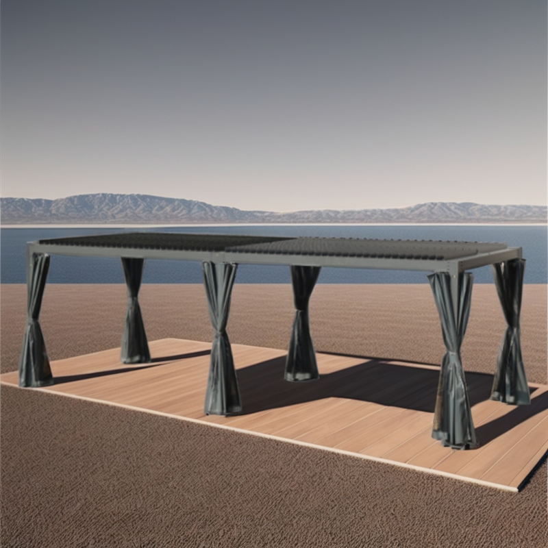 Louver Pergola Manufacturer - Aluminum Electric Wall Mounted Waterproof 3x6 Louvered Aluminium