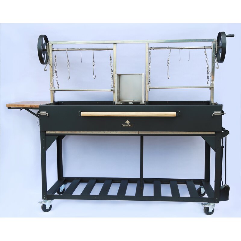 Santa Maria BBQ Grill Manufacturer - Adjustable Luxurious Gaucho Steel Garden Argentine with Fire Brick Charcoal for Home