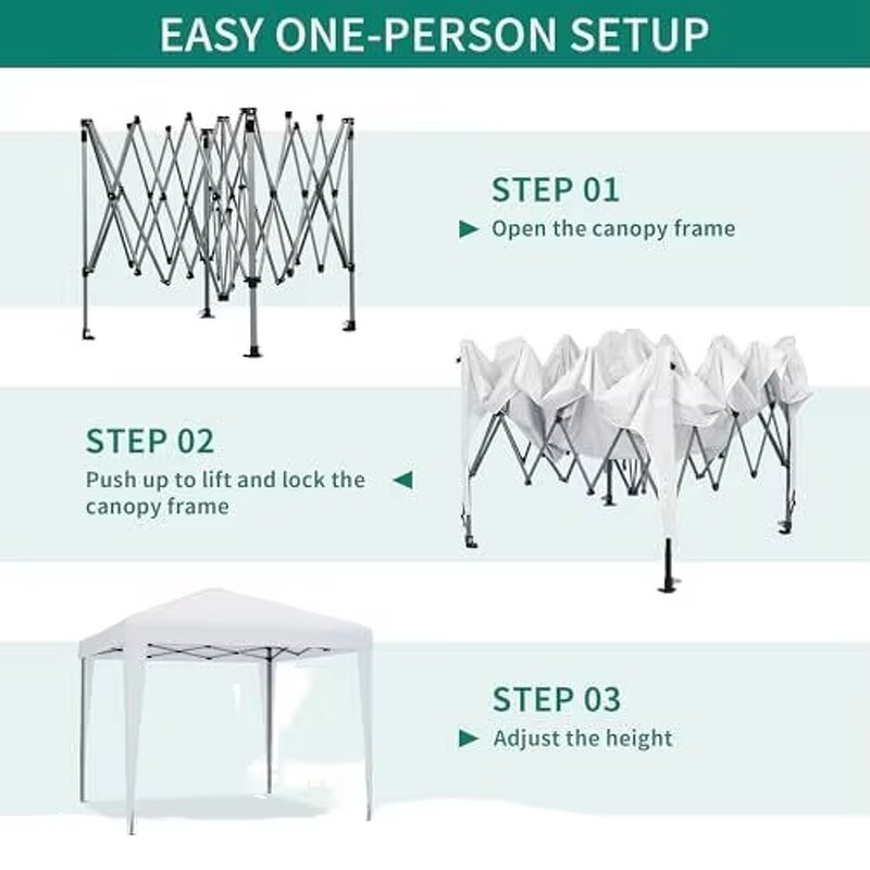 PVC Sunshade Tent Manufacturer - Single-Layer Four-Corner Folding Outdoor Camping Four-Legged Umbrella Backyard Terrace Balcony