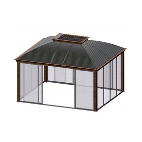 PVC Louvered Roof Pergola Manufacturer - Customised Waterproof Garden Outdoor Gazebo & Pavilion for Home Backyard