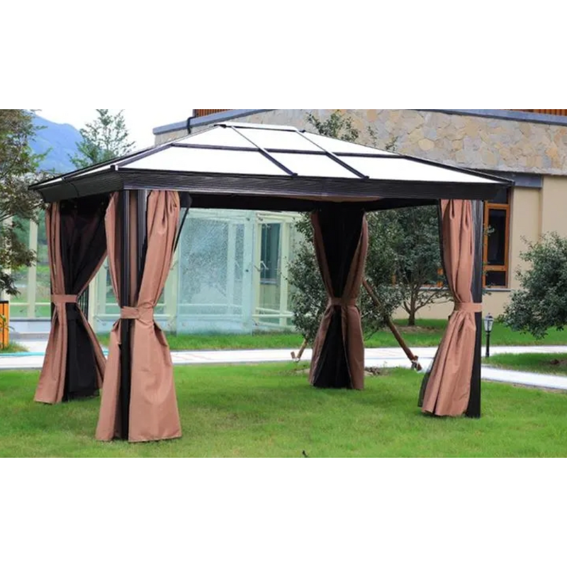 Patio Gazebo Manufacturer - Metal with 6x3 and Luxury Glass Outdoor Aluminum Small