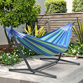 Hammock Bed Manufacturer - Luxury Modern 5-Height Adjustable Steel & Canvas Outdoor Furniture 2-Person for Camping