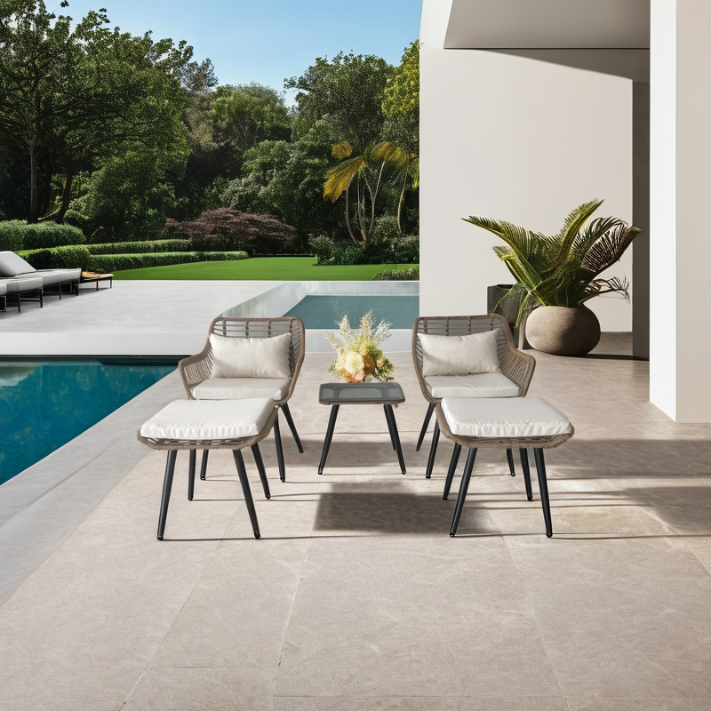 Outdoor Furniture Manufacturer - Modern Waterproof Leisure Aluminum Plastic PE Rattan Woven Sofa Chair Sets for Home Office