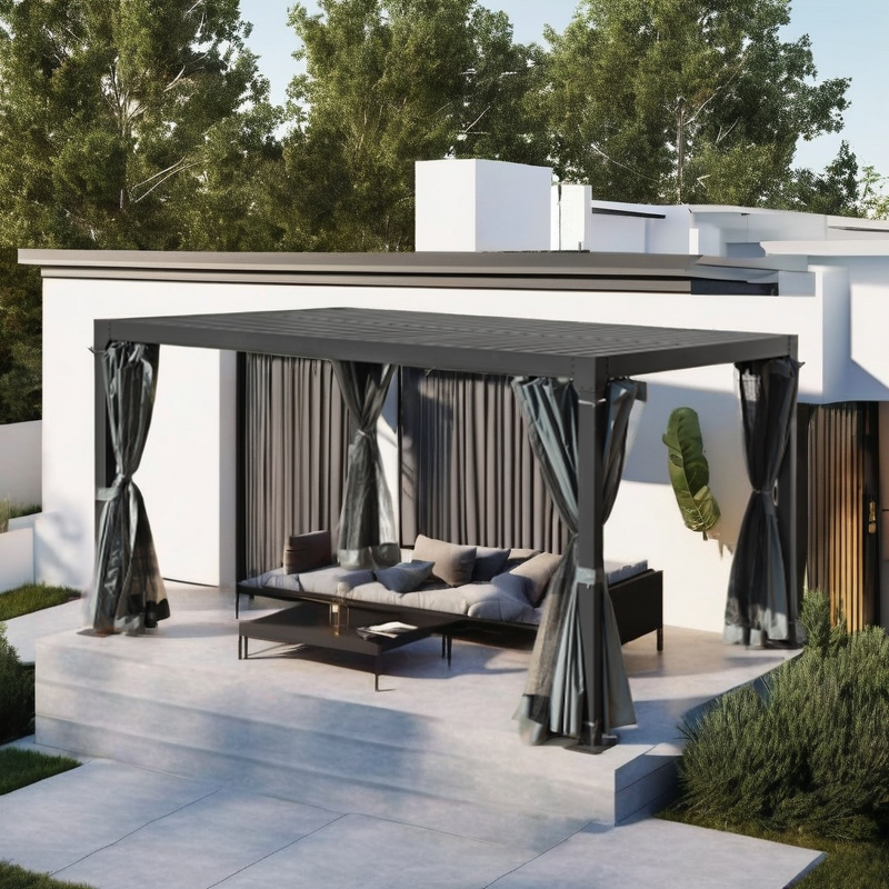 Pergola Manufacturer - Smart Mounted Retractable Warranty Wall Shading Factory 4x4 for Patio