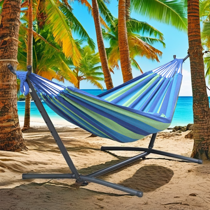 Portable Hammock Manufacturer - Modern Double with Steel Stand Outdoor Furniture for Living Room and Camping