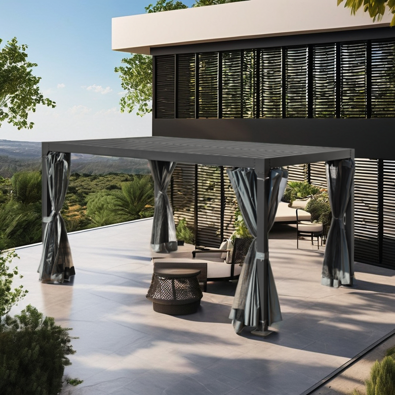 Pergola Manufacturer - Smart Mounted Retractable Warranty Wall Shading Factory 4x4 for Patio