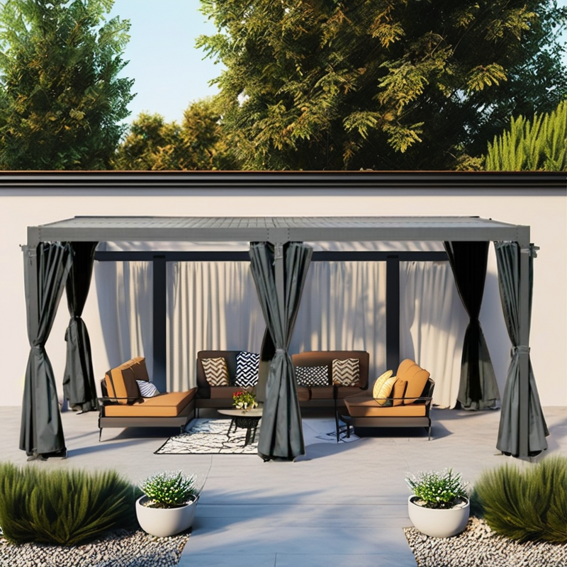 Outdoor Pergola Manufacturer - with Roof Shading Factory Mounted Modern Quality 4x4