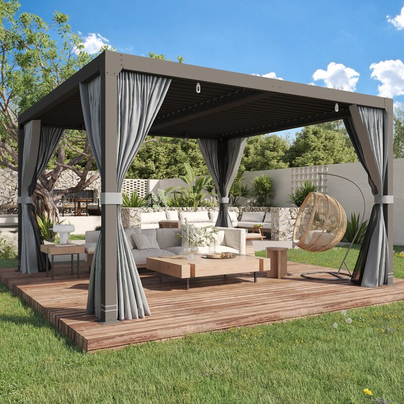 Garden Pergola Manufacturer - Outdoor Modern Sunshade Aluminum Powder Coated ECO Friendly for Backyard