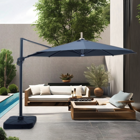 Cantilever Umbrella Manufacturer - Outdoor Heavy-Duty 3M Alum Waterproof Solar Parasol with UV Coating Powder Coated Frame