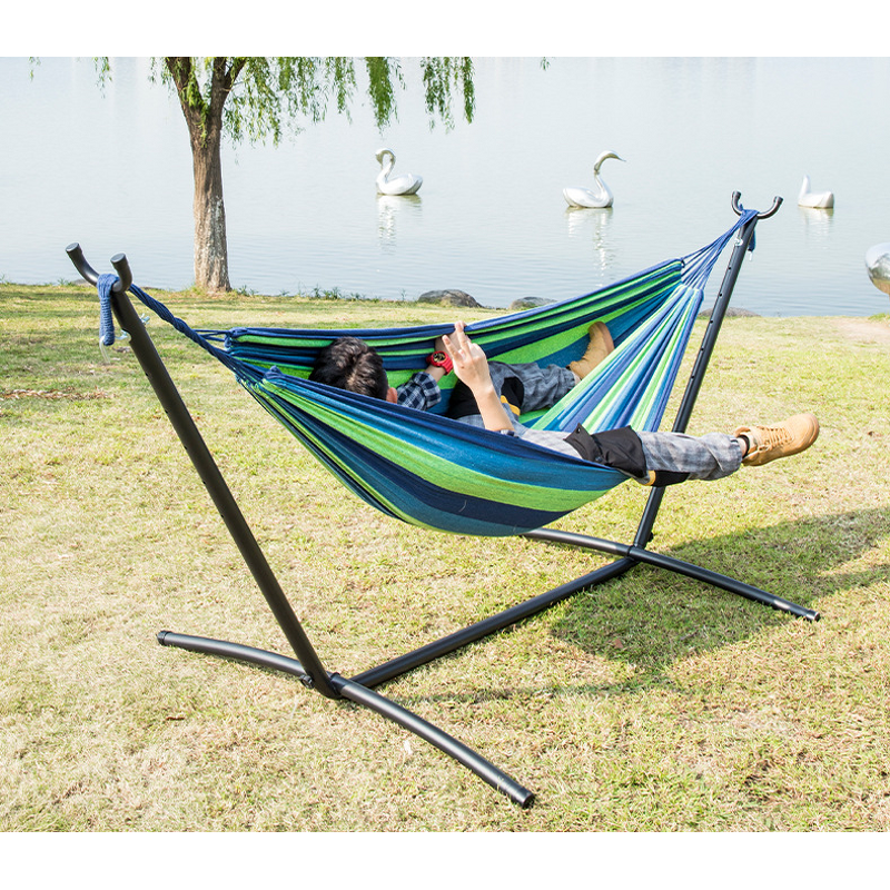 Hammock Manufacturer - Luxury 2-Person Modern Outdoor Indoor Portable Cotton Swing Daybed with 5 Adjustable Heights Foldable