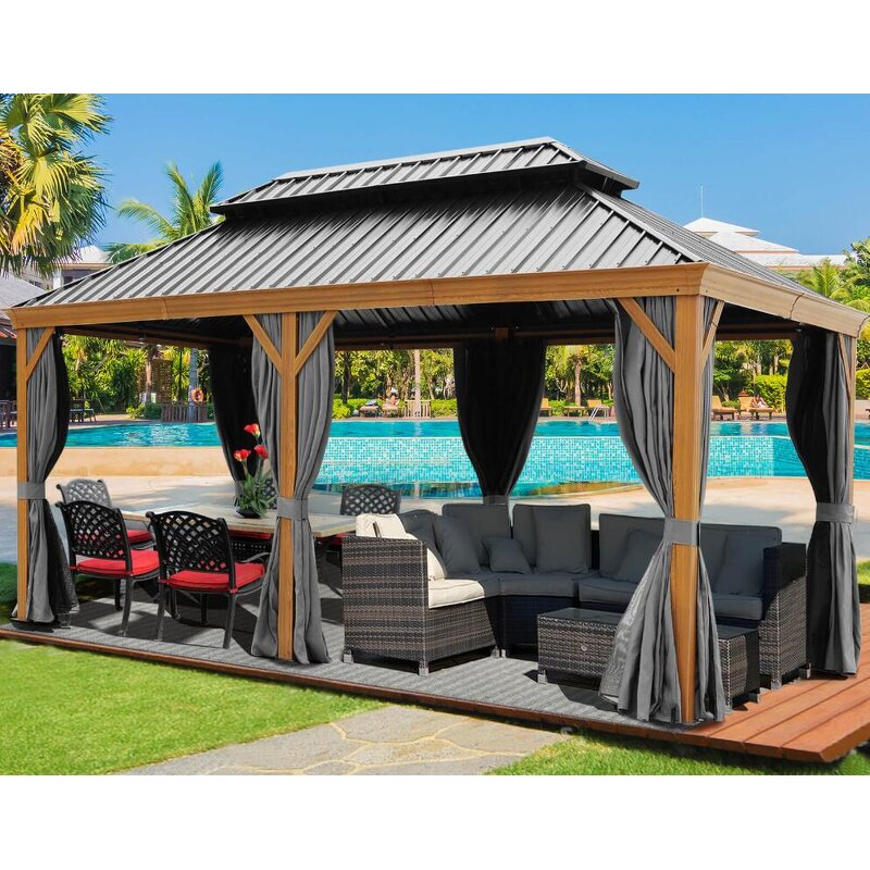 Outdoor Gazebo Manufacturer - Pergolas and Gazebos 3x3 Aluminium Patio Aluminum Metal Glass 3x4 6x3 Custom