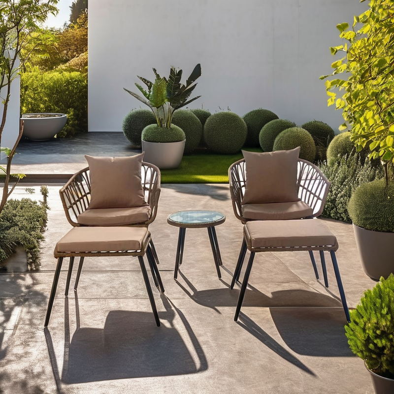 Bistro Set Manufacturer - High Quality Wicker Garden Sofa Set Hot Selling PE Rattan Chair