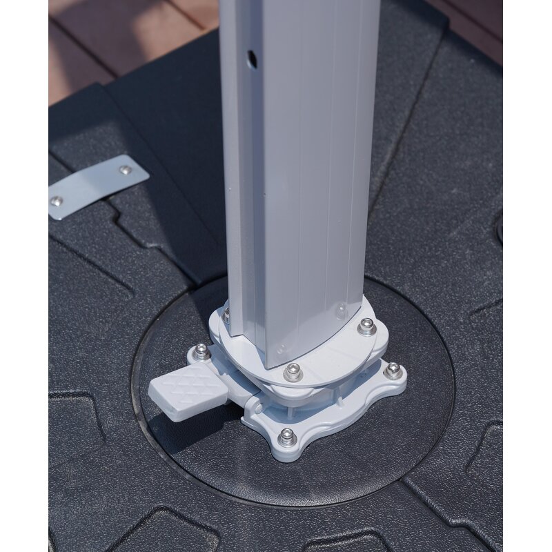 Parasol Manufacturer - Adjustable 3*3m Outdoor Waterproof Double Roof Luxury Hotel Cantilever Big Size Powder Coated Modern