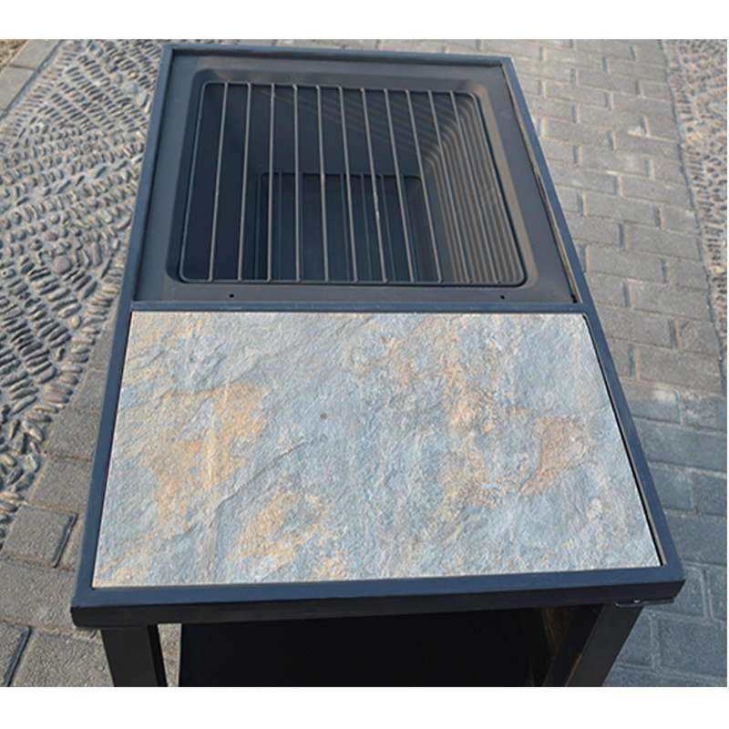 Outdoor Kitchen Cart Manufacturer - Bar Grill Dining Storage Hooks BBQ Serving Rolling Pizza Oven Table Adjustable Metal Steel