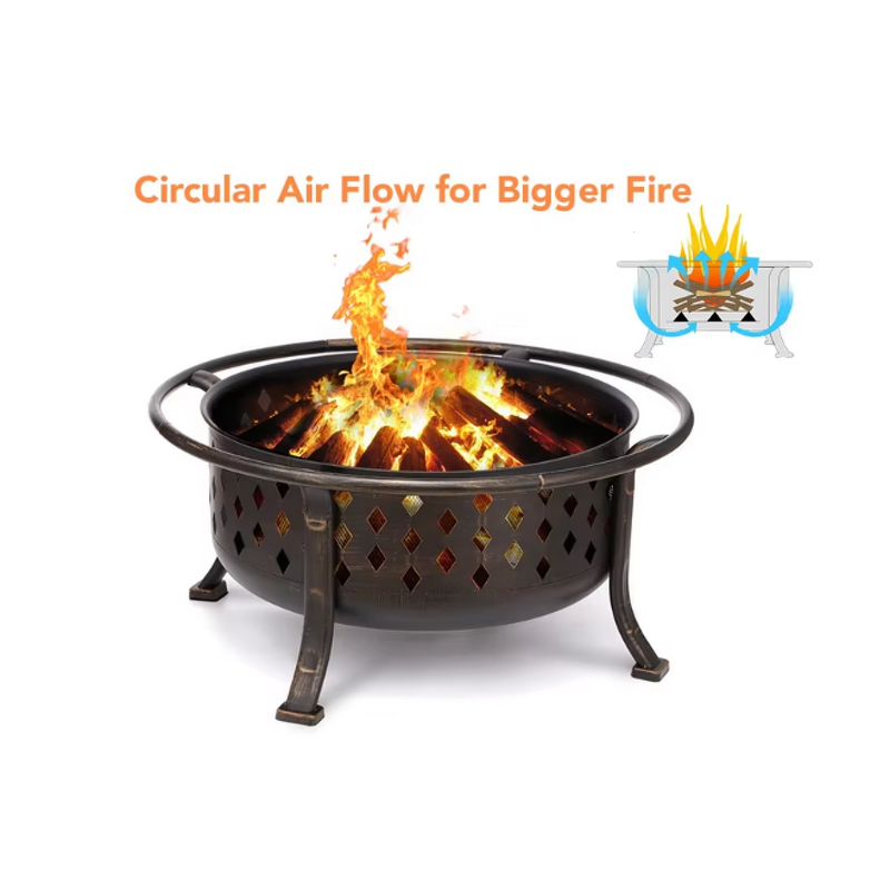 BBQ Grill Manufacturer - Outdoor Patio Full Set Steel with Fireplace Barbecue Cooker Powder Coated Charcoal Fuel Trolley