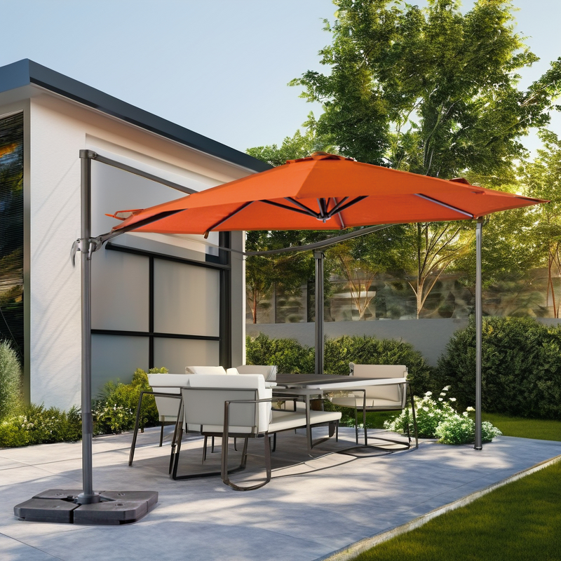 Cantilever Umbrella Manufacturer - Outdoor Aluminium/Steel 3m Dia Powder Coated Frame Waterproof Sunshade for Hotels