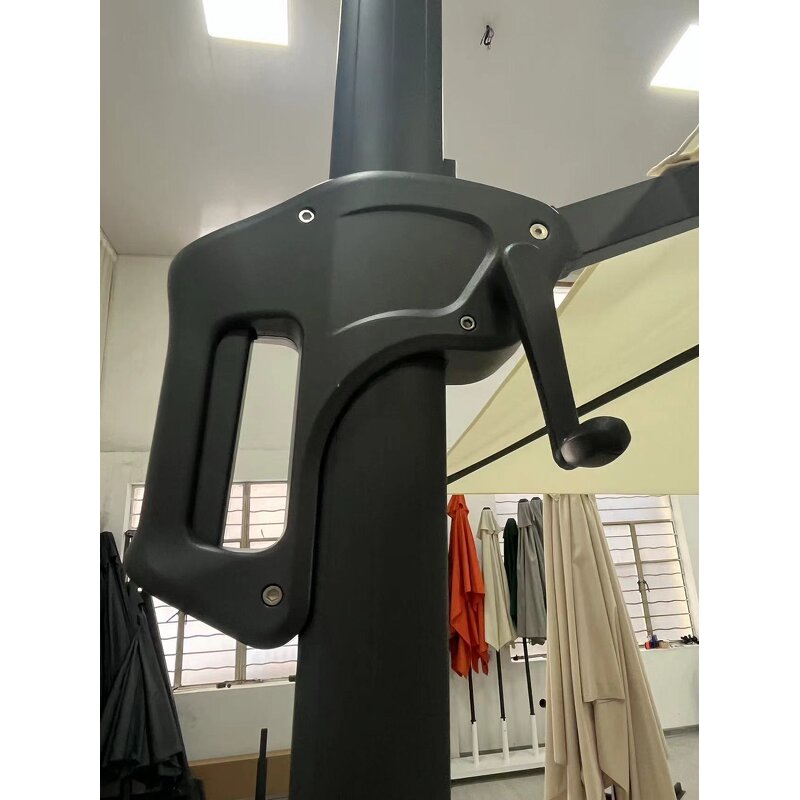 Hawaii Umbrella Manufacturer - 3*3m Outdoor Luxury Hotel Parasol Cantilever Big Size 360 Base Double Roof Waterproof Sunshade