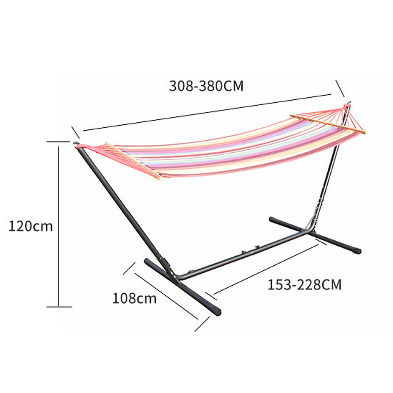 Hammock Hanging Chair Manufacturer - Adjustable Modern Outdoor Portable Foldable Steel Frame Nylon Rope Powder Coated Cotton