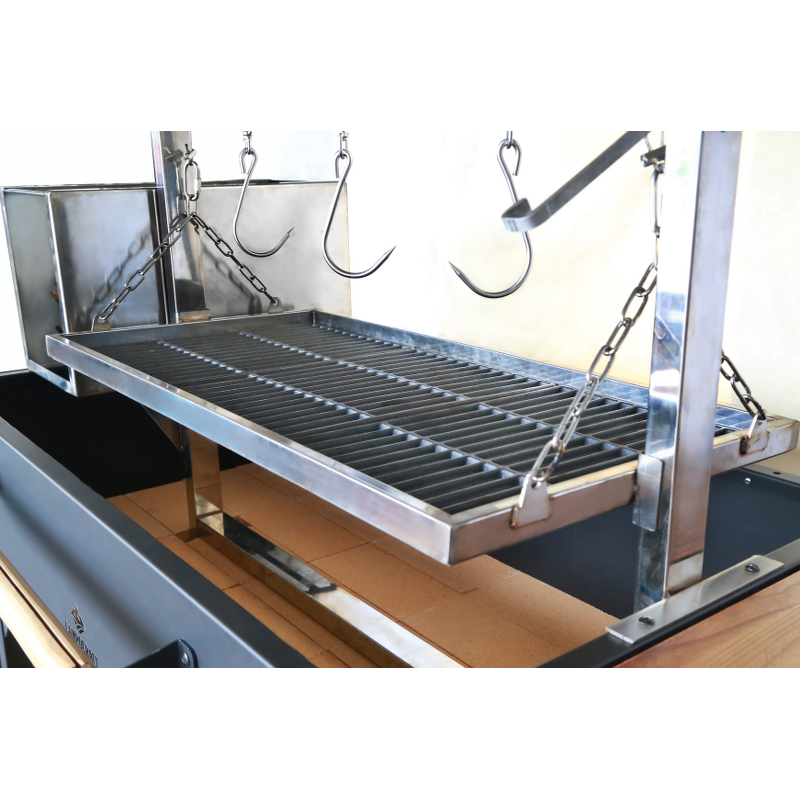 Charcoal Grill Manufacturer - Steel BBQ Powder Coated Luxurious Adjustable Height for Restaurants and Camping Black Carbon