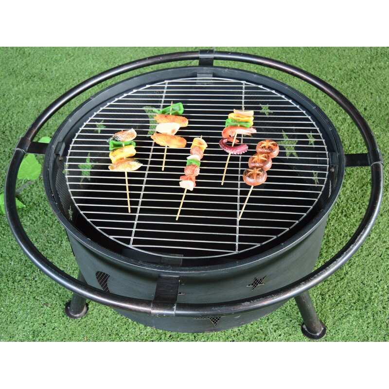 Steel Fire Pit Manufacturer - New Powder Coated Brazier for 3-5 People Touch Control Flame Safety Adjustable Height