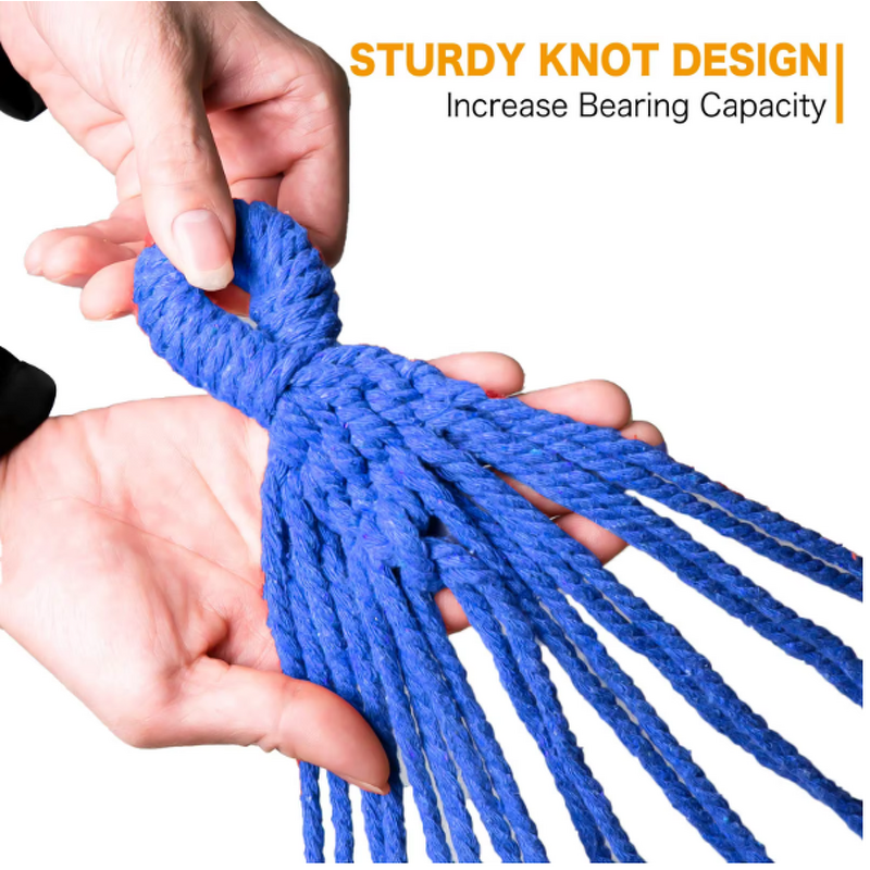 Hanging Hammock Manufacturer - Customized Modern Outdoor Adjustable Rope Steel Frame Powder Coated Canvas Cotton Fabric