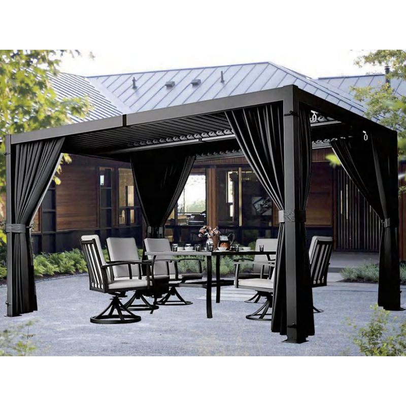Outdoor Pergola Manufacturer - 4x4 with Aluminum Mounted Metal Gazebo Louvered Roof