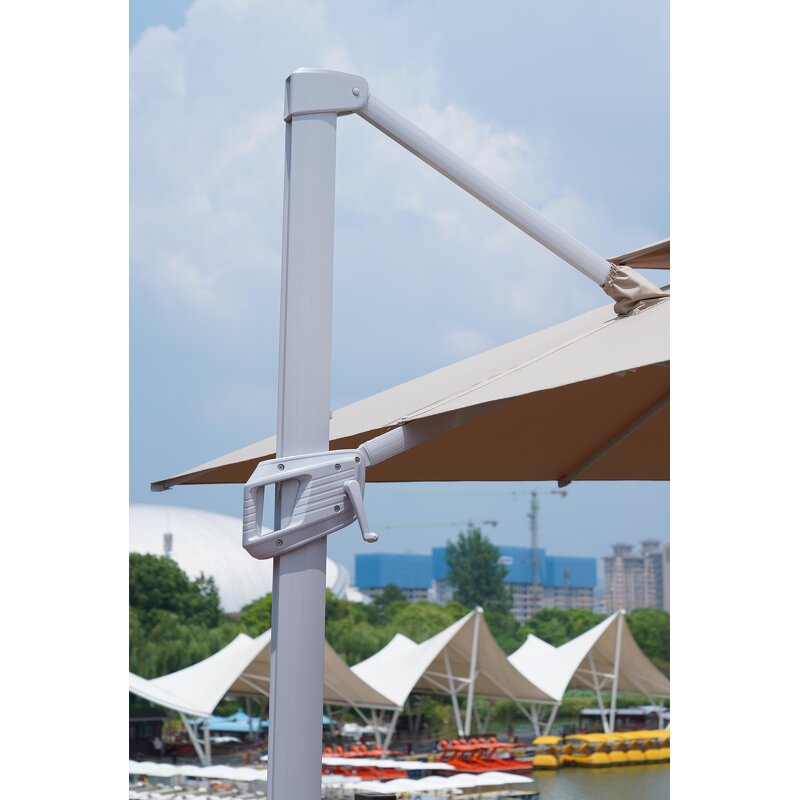 Sunshade Umbrella Manufacturer - Adjustable 3.5*3.5m Outdoor Double Roof Luxury Hotel Style Powder Coated Frame Modern Cantilever