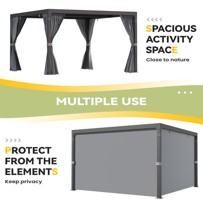 Garden Pergola Manufacturer - Outdoor Modern Sunshade Aluminum Powder Coated ECO Friendly for Backyard