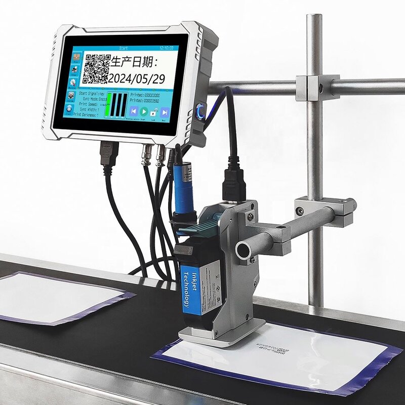 Thermal Inkjet Printer Manufacturer - Automatic Fast Speed Online Continuous Industrial Date Coding 12.7mm With Conveyor