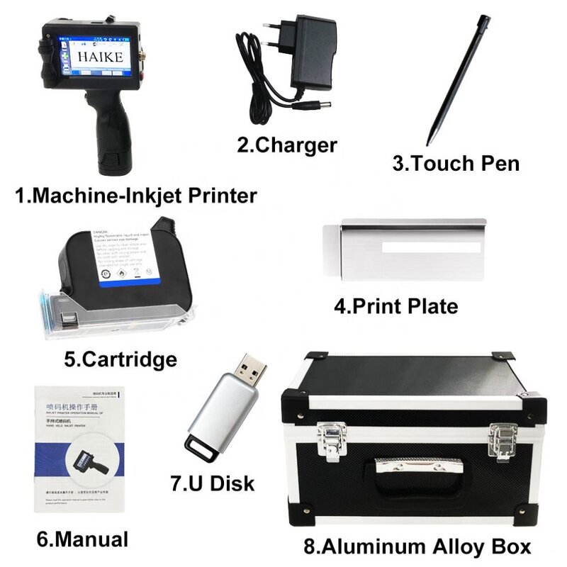Handheld Printer Manufacturer - 12.7mm 25.4mm Smart Inkjet Portable Expiry Date Batch Code for Small Business