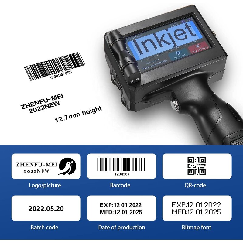 Handheld Inkjet Printer Manufacturer - Portable TIJ Industrial Batch Coding for Carton Cardboard Box Plastic Bottles