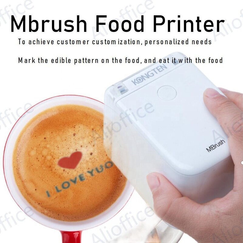 Food Printer Manufacturer - DIY Inkjet Printing for Cookies Macaron Chocolate Cake Beverage A4 with Free Edible Ink