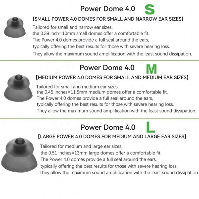 Hearing Aids Earplugs Manufacturer - Phonak Power Dome Small Size High-Quality for Severe Hearing Loss