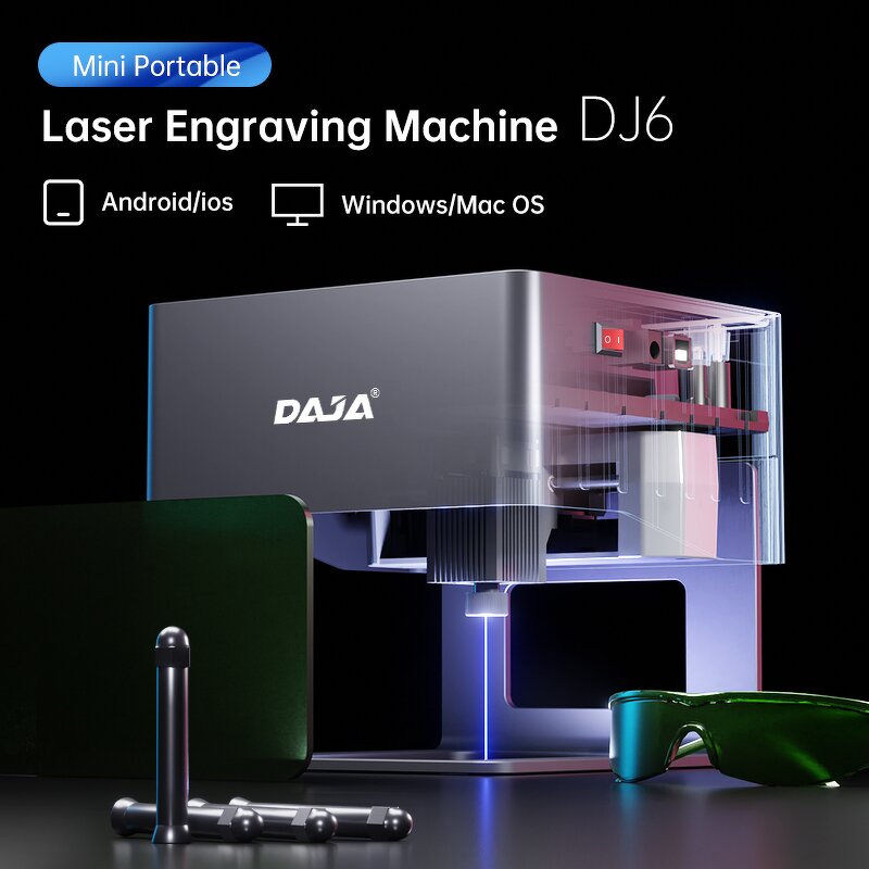 Laser Engraving Machine Manufacturer - DAJA DJ6 MR CARVE APP Control Home-Use DIY Small Business Machine Ideas