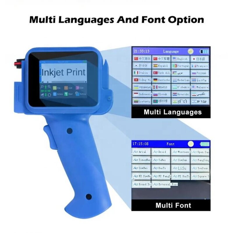 Handheld Inkjet Printer Manufacturer - Manual Portable Hand Hold Small Date Code Batch Logo Barcode TIJ 12.7mm