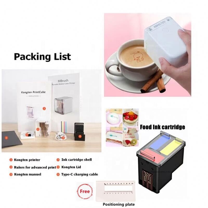 Food Printer Manufacturer - DIY Inkjet Printing for Cookies Macaron Chocolate Cake Beverage A4 with Free Edible Ink
